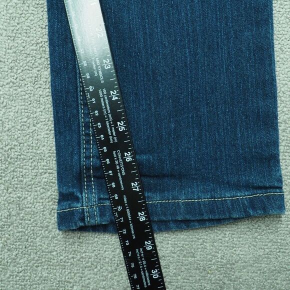 Arizona Straight Jeans Girls' Size 16 Blue Denim Regular Fit Mid Rise Cotton - Picture 2 of 8
